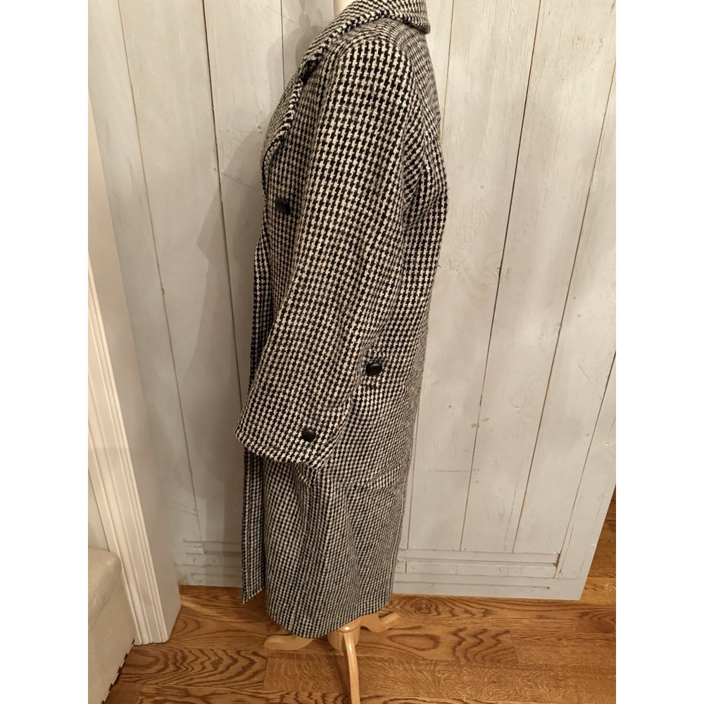 Vintage Yves Saint Laurent YSL Plaid Wool Coat Winter Longer Style Sz-36(4-6) - Picture 8 of 13